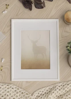 Ramme Galant Hvid 18x24 cm - Passepartout Hvid 13x18 cm