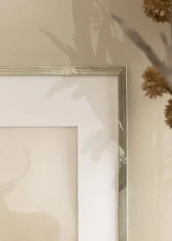 Ramme Galant Sølv 30x40 cm - Passepartout Hvid 8x12 inches