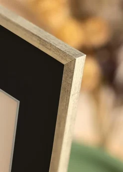 Ramme Galant Sølv 30x40 cm - Passepartout Sort 20x28 cm