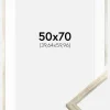 Ramme Galant Sølv 50x70 cm - Passepartout Hvid 16x24 inches