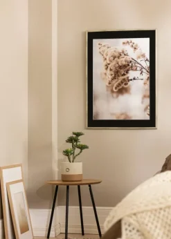 Ramme Galant Sølv 50x70 cm - Passepartout Sort 33x56 cm