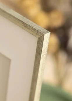 Ramme Galant Sølv 40x50 cm - Passepartout Hvid 27,5x37 cm