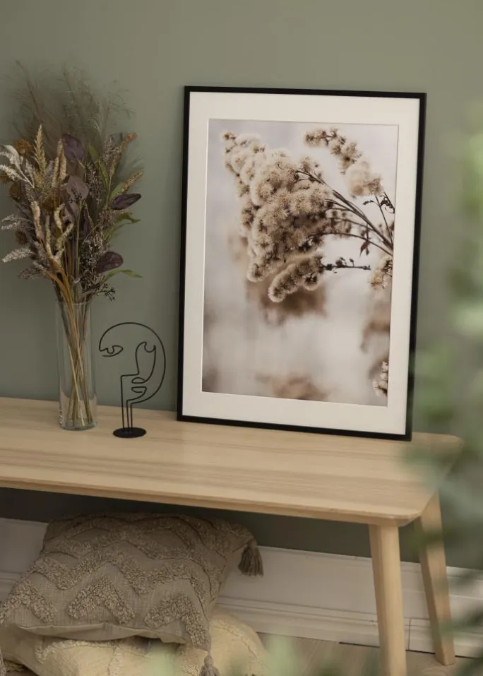 Ramme Galant Sort 50x70 cm - Passepartout Hvid 16x24 inches