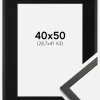 Ramme Galant Sort 40x50 cm - Passepartout Sort 29,7x42 cm (A3)