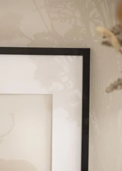 Ramme Galant Sort 40x40 cm - Passepartout Hvid 30x30 cm