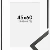 Ramme Galant Sort 45x60 cm - Passepartout Hvid 12x18 inches