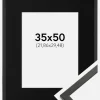 Ramme Galant Sort 35x50 cm - Passepartout Sort 9x12 inches