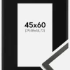 Ramme Galant Sort 45x60 cm - Passepartout Sort 12x18 inches