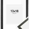 Ramme Galant Sort 13x18 cm - Passepartout Hvid 10x12 cm