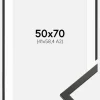 Ramme Galant Sort 50x70 cm - Passepartout Hvid 42x59,4 cm (A2)