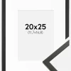 Ramme Galant Sort 20x25 cm - Passepartout Hvid 5x7 inches