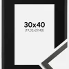 Ramme Galant Sort 30x40 cm - Passepartout Sort 8x12 inches