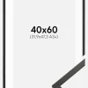 Ramme Galant Sort 40x60 cm - Passepartout Hvid 32,9x48,3 cm (A3+)