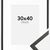 Ramme Galant Sort 30x40 cm - Passepartout Hvid 20x28 cm