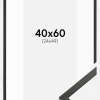Ramme Galant Sort 40x60 cm - Passepartout Hvid 25x50 cm