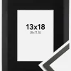 Ramme Galant Sort 13x18 cm - Passepartout Sort 9x12 cm