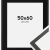 Ramme Galant Sort 50x60 cm - Passepartout Sort 40x50 cm