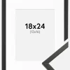 Ramme Galant Sort 18x24 cm - Passepartout Hvid 13x17 cm