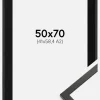 Ramme Galant Sort 50x70 cm - Passepartout Sort 42x59,4 cm (A2)