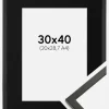 Ramme Galant Sort 30x40 cm - Passepartout Sort 21x29,7 cm (A4)