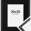 Ramme Galant Sort 20x25 cm - Passepartout Sort 5x7 inches