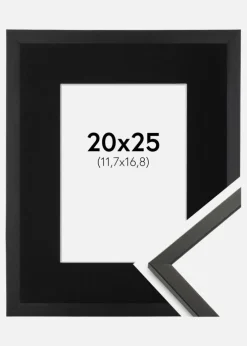 Ramme Galant Sort 20x25 cm - Passepartout Sort 5x7 inches