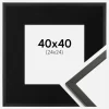 Ramme Galant Sort 40x40 cm - Passepartout Sort 25x25 cm