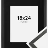 Ramme Galant Sort 18x24 cm - Passepartout Sort 13x17 cm