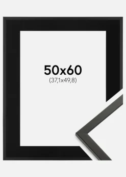 Ramme Galant Sort 50x60 cm - Passepartout Sort 15x20 inches