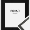 Ramme Galant Sort 50x60 cm - Passepartout Sort 37x46 cm