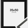 Ramme Galant Sort 35x50 cm - Passepartout Sort 30x35 cm