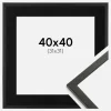 Ramme Galant Sort 40x40 cm - Passepartout Sort 32x32 cm
