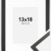 Ramme Galant Sort 13x18 cm - Passepartout Hvid 9x12 cm