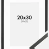 Ramme Galant Sort 20x30 cm - Passepartout Hvid 15x22 cm