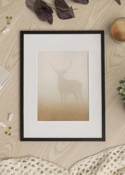 Ramme Galant Sort 50x60 cm - Passepartout Hvid 15x20 inches