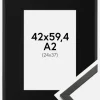 Ramme Galant Sort 42x59,4 cm (A2) - Passepartout Sort 25x38 cm