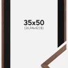 Ramme Galant Valnød 35x50 cm - Passepartout Sort 11x17 inches