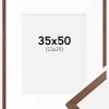 Ramme Galant Valnød 35x50 cm - Passepartout Hvid 24x30 cm