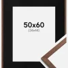 Ramme Galant Valnød 50x60 cm - Passepartout Sort 35x45 cm