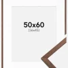 Ramme Galant Valnød 50x60 cm - Passepartout Hvid 37x46 cm
