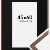Ramme Galant Valnød 45x60 cm - Passepartout Sort 12x18 inches
