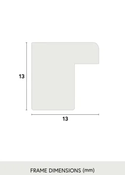 Ramme Galant Valnød 30x30 cm - Passepartout Hvid 20x20 cm