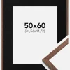 Ramme Galant Valnød 50x60 cm - Passepartout Sort 14x18 inches