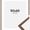 Ramme Galant Valnød 50x60 cm - Passepartout Hvid 40x50 cm