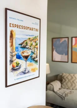 Ramme Galant Valnød 40x50 cm - Passepartout Hvid 28x35 cm