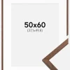 Ramme Galant Valnød 50x60 cm - Passepartout Hvid 15x20 inches