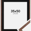 Ramme Galant Valnød 35x50 cm - Passepartout Sort 30x35 cm
