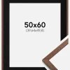 Ramme Galant Valnød 50x60 cm - Passepartout Sort 16x20 inches