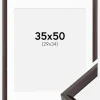 Ramme Globe Espresso 35x50 cm - Passepartout Hvid 30x35 cm