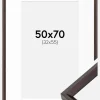 Ramme Globe Espresso 50x70 cm - Passepartout Hvid 33x56 cm